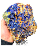 S343 - Top Huge Quartz Matrix coated with Azurite Crystals + Sulfides (Pyrite & Chalcopyrite)