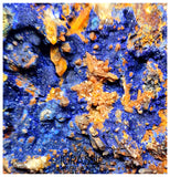 S343 - Top Huge Quartz Matrix coated with Azurite Crystals + Sulfides (Pyrite & Chalcopyrite)