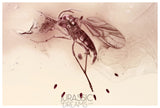 J432 - Museum Grade GNAT Sciaridae LAYING EGGS Fossil Inclusion Genuine BALTIC AMBER + HQ Picture