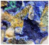 S208 - Top Quality Azurite Crystals + Malachite + Sulfides (Pyrite & Chalcopyrite) +Galena in Quartz Matrix