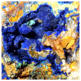 S343 - Top Huge Quartz Matrix coated with Azurite Crystals + Sulfides (Pyrite & Chalcopyrite)