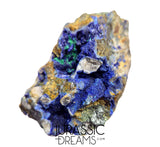 S208 - Top Quality Azurite Crystals + Malachite + Sulfides (Pyrite & Chalcopyrite) +Galena in Quartz Matrix