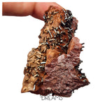 S206 - Top Rare Unusual Gohetite Geode with Astonishing Prismatic Columnar Pyrolusite Crystals