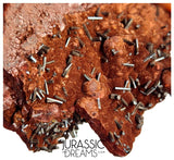 S206 - Top Rare Unusual Gohetite Geode with Astonishing Prismatic Columnar Pyrolusite Crystals