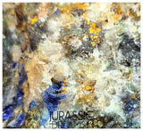 S208 - Top Quality Azurite Crystals + Malachite + Sulfides (Pyrite & Chalcopyrite) +Galena in Quartz Matrix