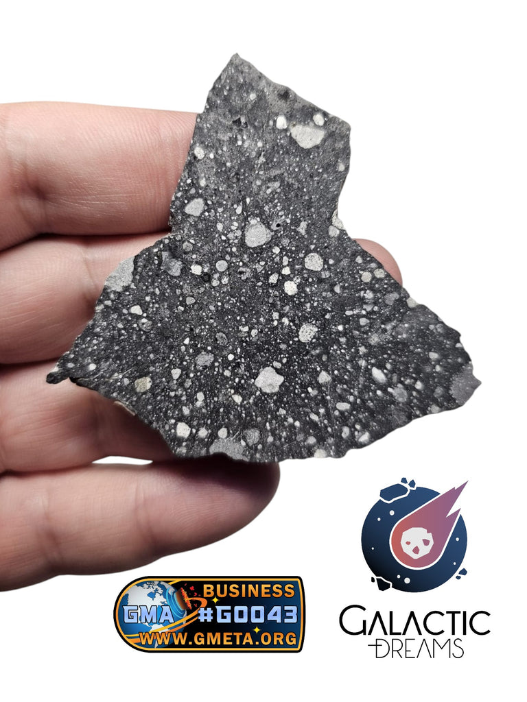 40011 - Outstanding Lunar Breccia Meteorite Part Slice "Under Classification" 13,91g IN CATAWIKI AUCTION NOW