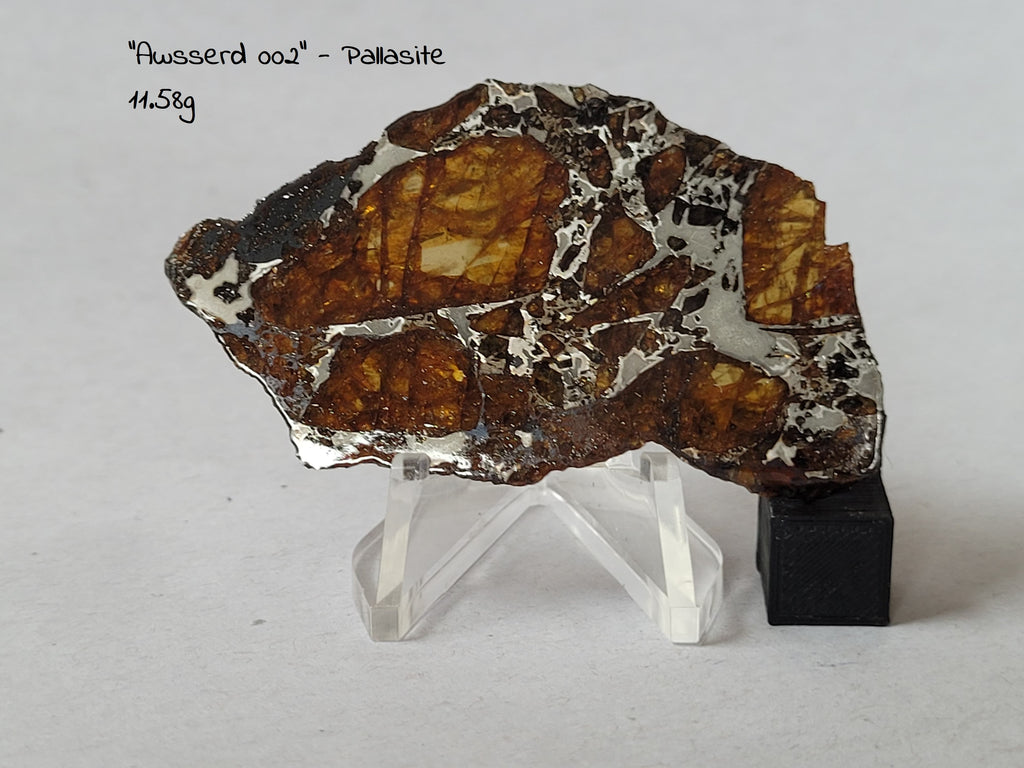 "Awsserd 002" Pallasite MG Slices 11.58g & 3.85g