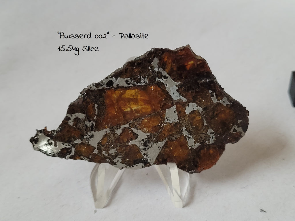 "Awsserd 002" Pallasite MG Slice 15.54g