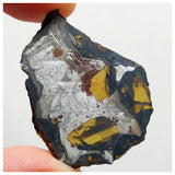 13001 A2 - New "NWA 14444" Pallasite Meteorite 6.25g Thin Etched Slice