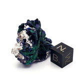 SWJ0021 - Nice Specimen of Deep Blue Azurite + Malachite Crystals from Mexico