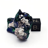 SWJ0021 - Nice Specimen of Deep Blue Azurite + Malachite Crystals from Mexico