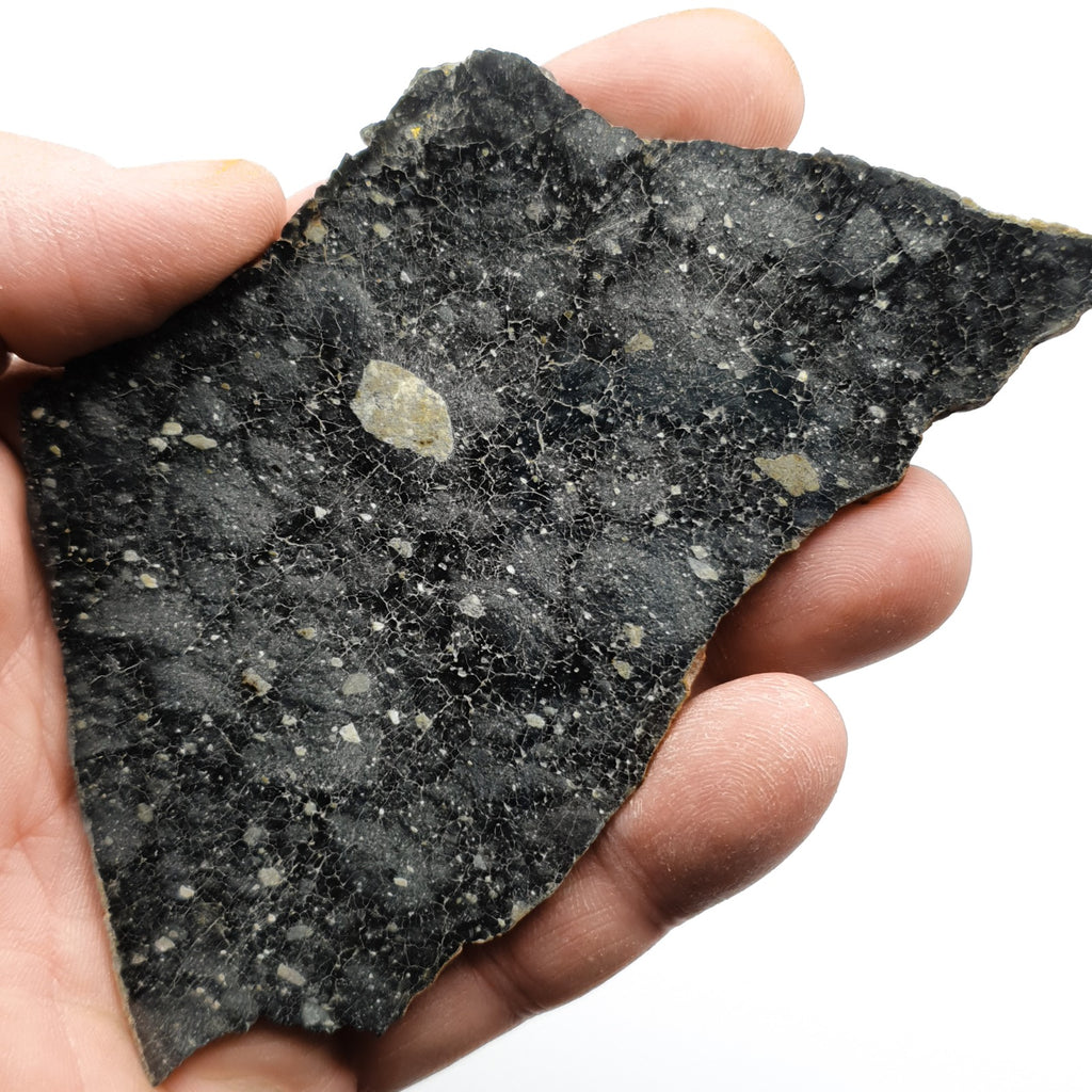 11002 - "Night Sky" Lunar Meteorite Slice "NWA 13951" Feldspathic Breccia 46.9g