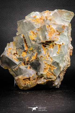 07910 -  Top Pale Blue Fluorite Crystals on Matrix Hameda Fluorite Mine South Morocco