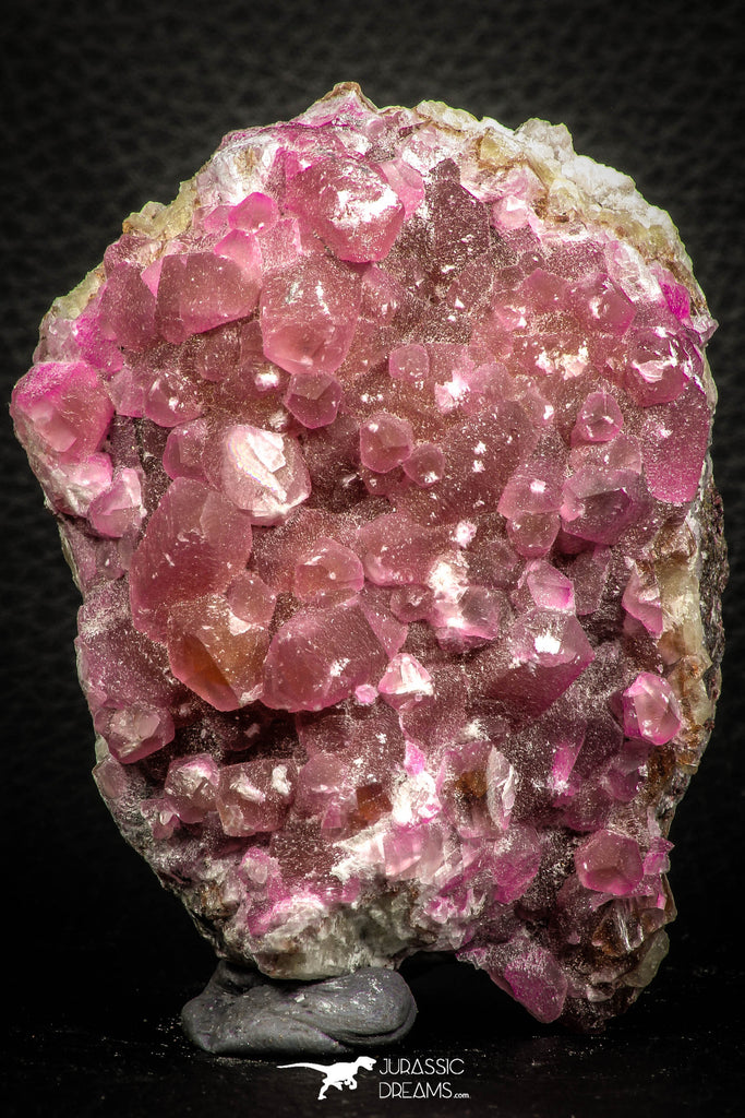 07633 -  Pink Cobaltoan Calcite Crystals on Matrix - Bou Azzer Mine (South Morocco)