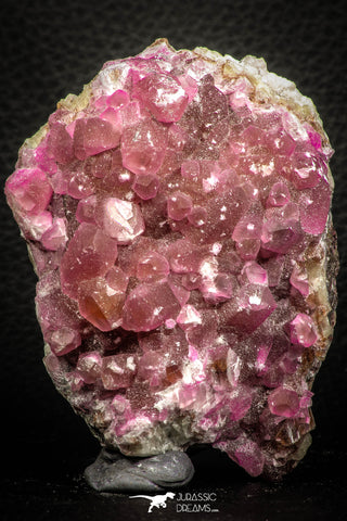 07633 -  Pink Cobaltoan Calcite Crystals on Matrix - Bou Azzer Mine (South Morocco)