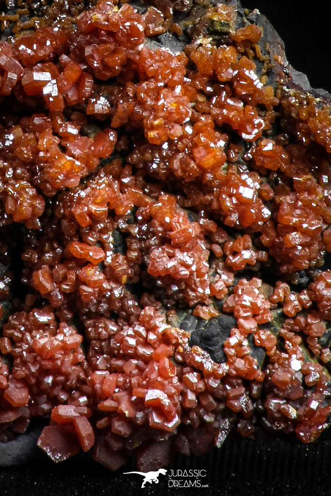 05089 - Beautiful Red Vanadinite Crystals Cluster from Mibladen Mining District, Midelt Province, Morocco
