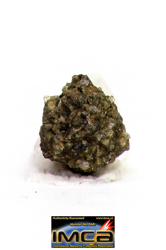 08887 - MARTIAN NWA 6963 Shergottite Meteorite 0.114 g Thin Section with Fusion Crust