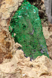 07816 - Beautiful Azurite + Malachite Crystals on Carbonate Matrix - Kerrouchen (Morocco)