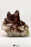 09110 - Top Beautiful 3.59 Inch Natural Red Iron-Oxide Coated Quartz Crystals Cluster