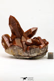 09111 - Top Beautiful 3.83 Inch Natural Red Iron-Oxide Coated Quartz Crystals Cluster