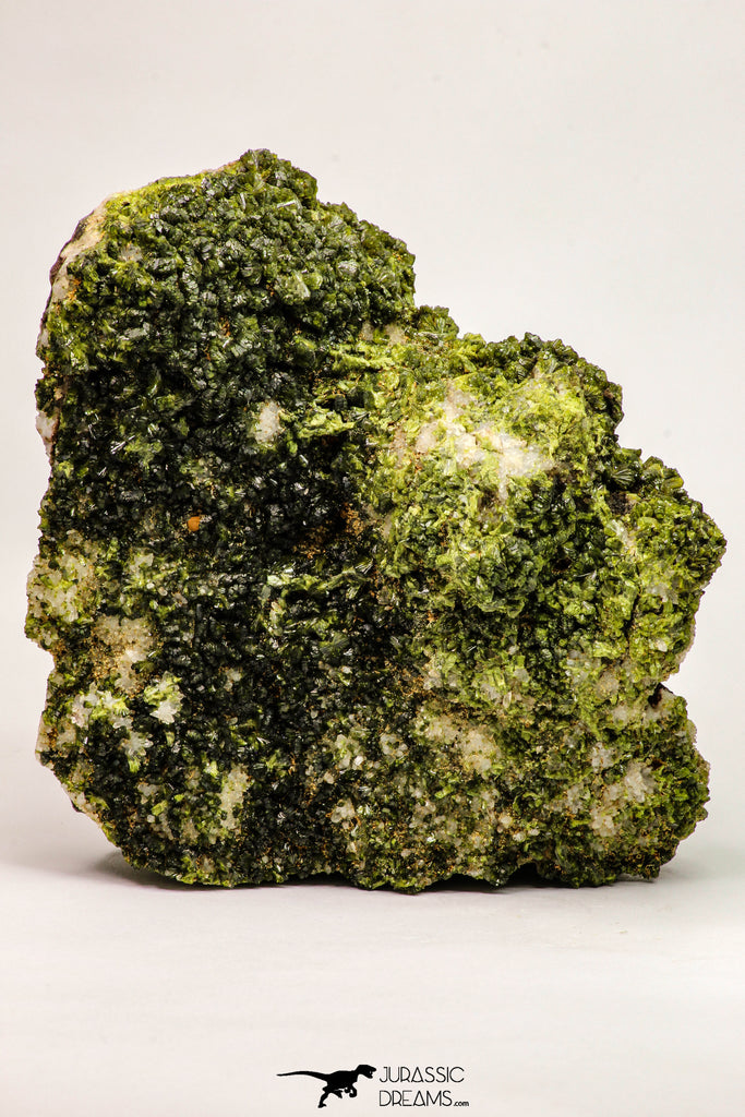 09113 - Slender Grass Green Epidote Crystals on Matrix Imilchil Mine Morocco