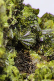 09113 - Slender Grass Green Epidote Crystals on Matrix Imilchil Mine Morocco