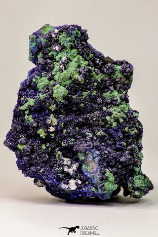 09166 - Beautiful 4.24 Inch Azurite Cristals + Malachite Cristals - Alnif (South Morocco)