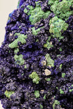 09166 - Beautiful 4.24 Inch Azurite Cristals + Malachite Cristals - Alnif (South Morocco)