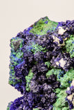 09166 - Beautiful 4.24 Inch Azurite Cristals + Malachite Cristals - Alnif (South Morocco)