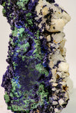 09166 - Beautiful 4.24 Inch Azurite Cristals + Malachite Cristals - Alnif (South Morocco)