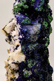 09166 - Beautiful 4.24 Inch Azurite Cristals + Malachite Cristals - Alnif (South Morocco)