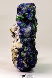 09166 - Beautiful 4.24 Inch Azurite Cristals + Malachite Cristals - Alnif (South Morocco)