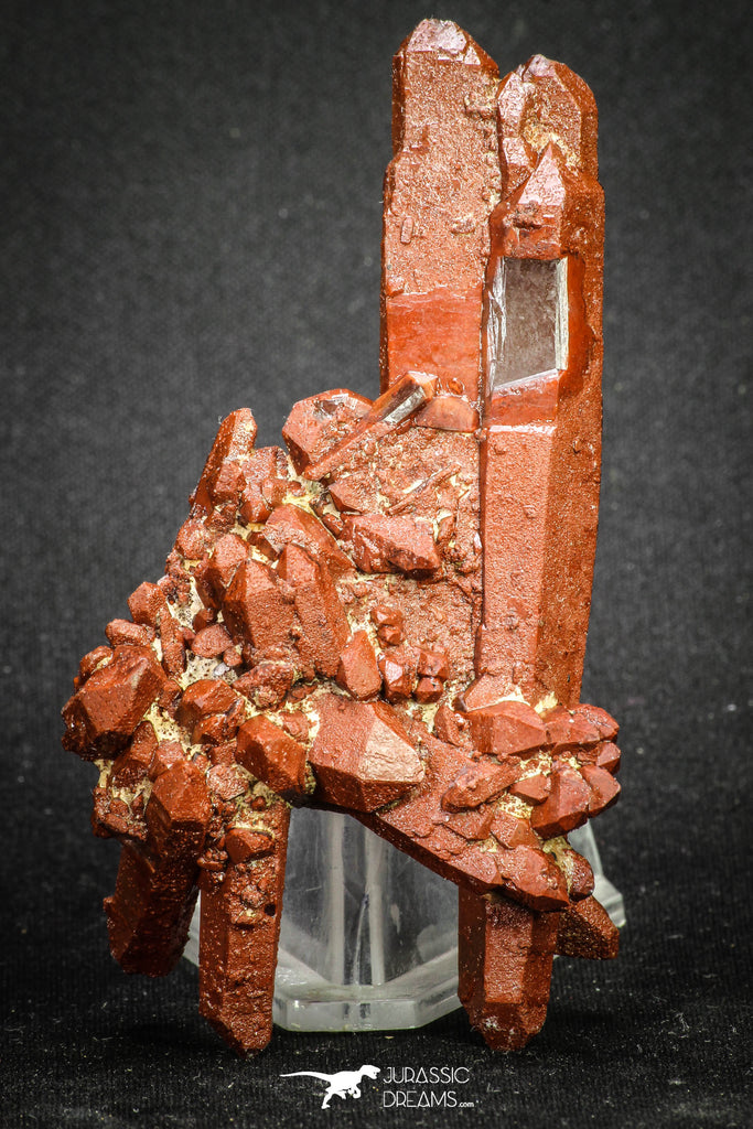 20078 - Top Beautiful 3.83 Inch Natural Red Iron-Oxide Coated Quartz Crystals Cluster