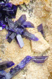 20092 - Beautiful Deep Blue Azurite Crystals on Carbonate Matrix - Kerrouchen (Morocco)