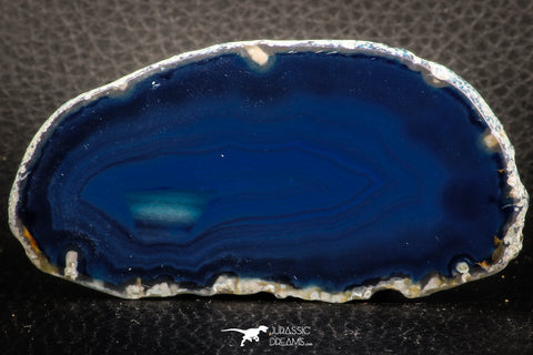 07312 -  Extremely Beautiful 3.32 Inch Brazilian Agate Slice (Chalcedony Geode Section)