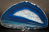 07314 -  Extremely Beautiful 3.74 Inch Brazilian Agate Slice (Chalcedony Geode Section)