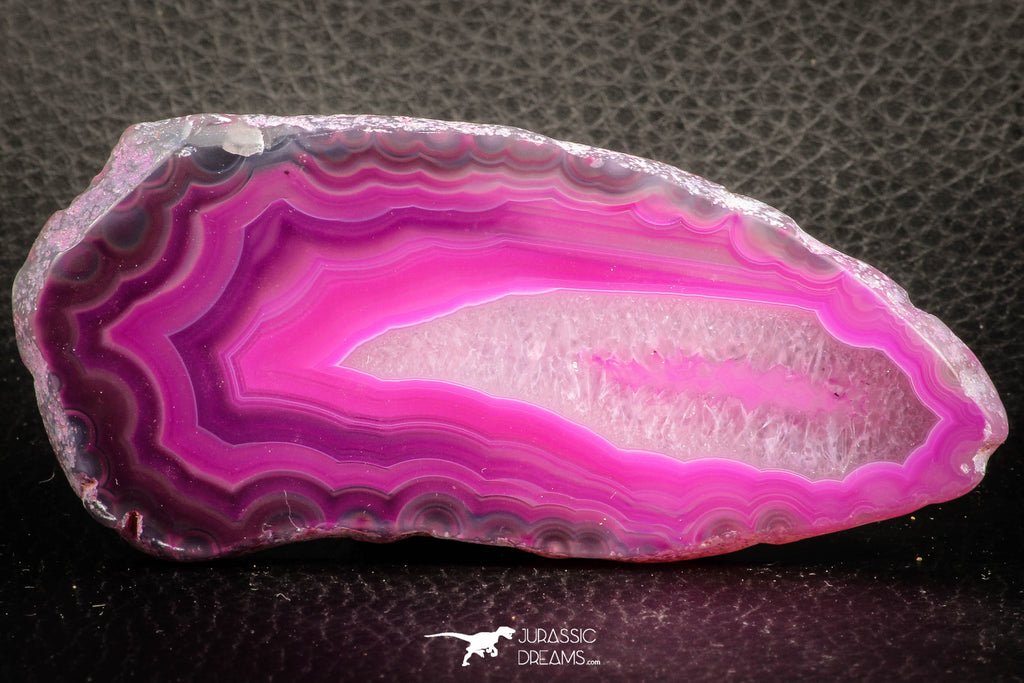 07315 -  Extremely Beautiful 3.78 Inch Brazilian Agate Slice (Chalcedony Geode Section)