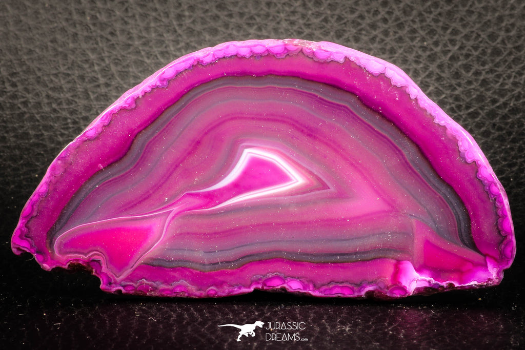 07319 -  Top Beautiful 3.68 Inch Brazilian Agate Slice (Chalcedony Geode Section)