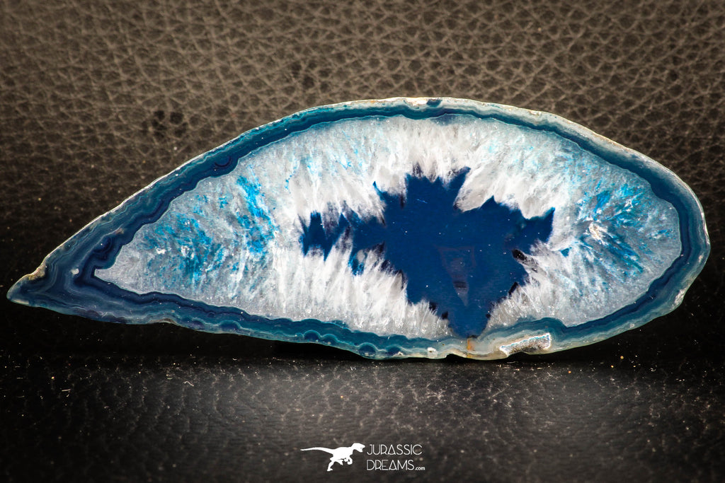 07321 -  Extremely Beautiful 3.99 Inch Brazilian Agate Slice (Chalcedony Geode Section)