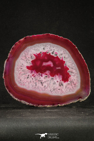 20253 -  Extremely Beautiful 5.20 Inch Brazilian Agate Slice (Chalcedony Geode Section)