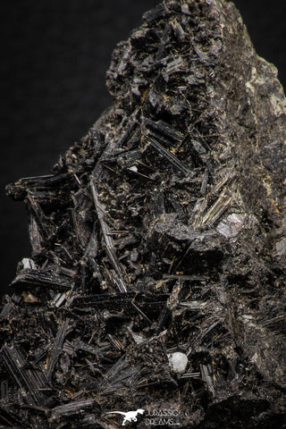 08342 - Beautiful 85.6 Inch Fibrous Black Arfvedsonite with Feldspar - Morocco