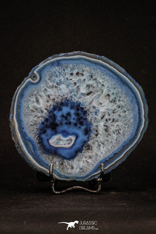 20393 -  Extremely Beautiful 4.79 Inch Brazilian Agate Slice (Chalcedony Geode Section)