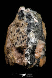 21681 - Top Beautiful Orange Barite and Cerussite over Galena Mibladen Morocco