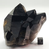 SWJ0127 - Top Huge Smokey Quartz Crystal Cluster from classical Arkansas (USA) location