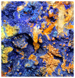 S343 - Top Huge Quartz Matrix coated with Azurite Crystals + Sulfides (Pyrite & Chalcopyrite)