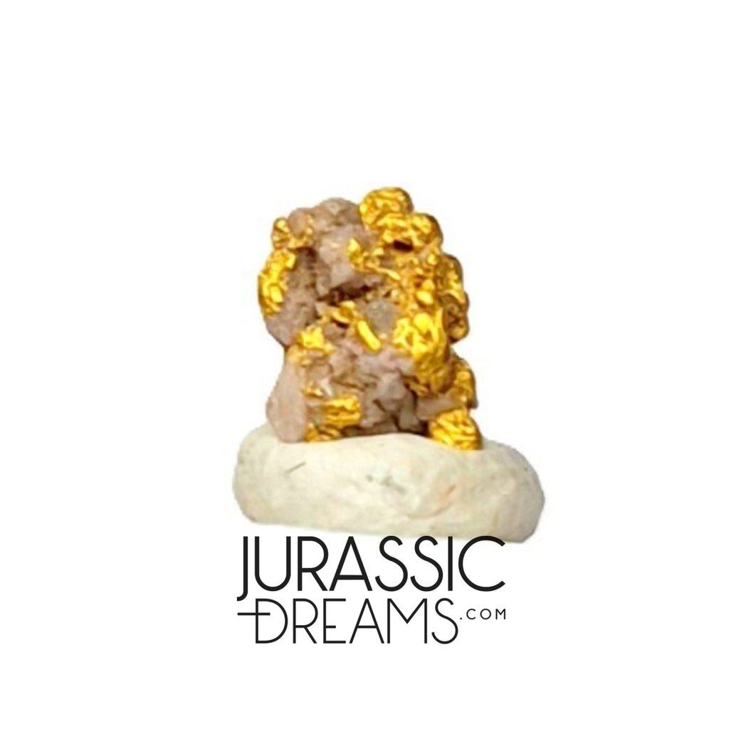 J201 - Top Beautiful Tiny Quartz with Native Gold  0,16g - California Historic "Gold Rush" Location