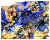 S343 - Top Huge Quartz Matrix coated with Azurite Crystals + Sulfides (Pyrite & Chalcopyrite)