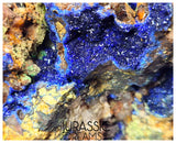 S343 - Top Huge Quartz Matrix coated with Azurite Crystals + Sulfides (Pyrite & Chalcopyrite)