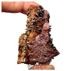 S206 - Top Rare Unusual Gohetite Geode with Astonishing Prismatic Columnar Pyrolusite Crystals