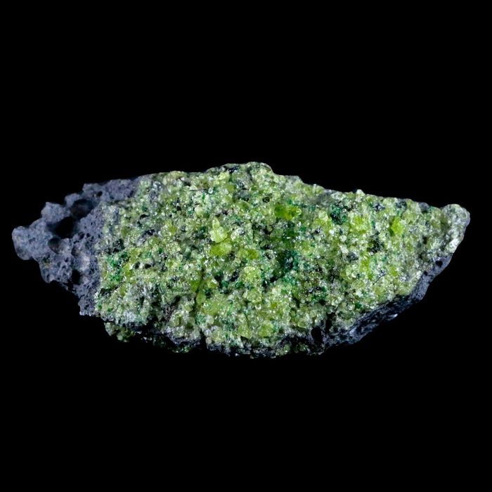 ST90 - Rare Natural Peridot (Chrysolite) Crystals Specimen On Volcanic Rock